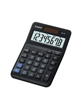 Kancelářská kalkulačka Casio MS-8F, 8místná, 103x147x28,8 mm, černá