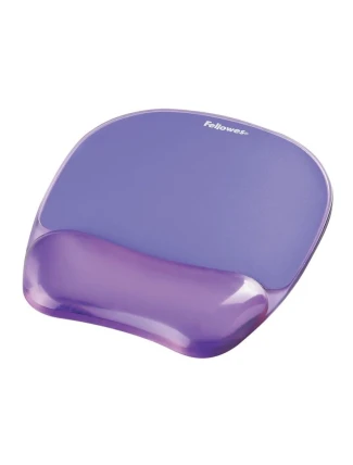 Gelová podložka pod myš a zápěstí Fellowes CRYSTAL fialová