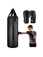 Sada 12kg boxovacího pytle a 6 oz boxerských rukavic Meteor
