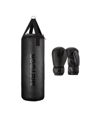 Sada 12kg boxovacího pytle a 6 oz boxerských rukavic Meteor