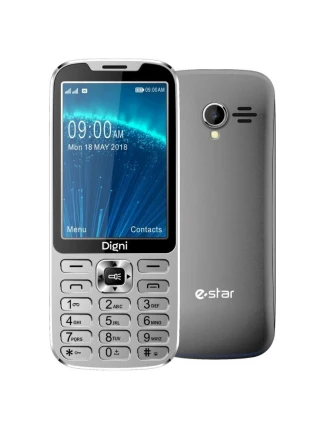 Telefon eSTAR Digni CALL 4G s Dual SIM ve stříbrné barvě