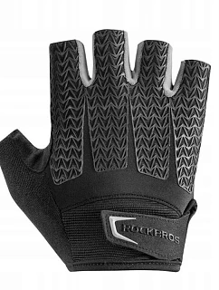 Cyklistické rukavice Rockbros S169BGR XL s gelovými polštářky - šedé