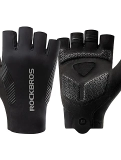 Rockbros cyklistické rukavice jaro/léto/podzim, krátké prsty, velikost: M - černé