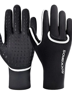 Cyklistické rukavice Rockbros, nepromokavé, velikost: L/XL - černé