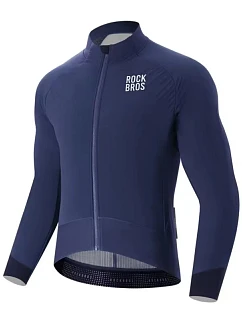 Rockbros YDWT014 zimní dvouvrstvá fleecová cyklistická bunda velikost XXL - modrá