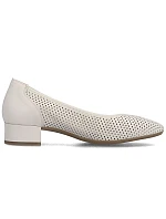 Dámské kožené béžové ažurové lodičky Rieker 43459-60