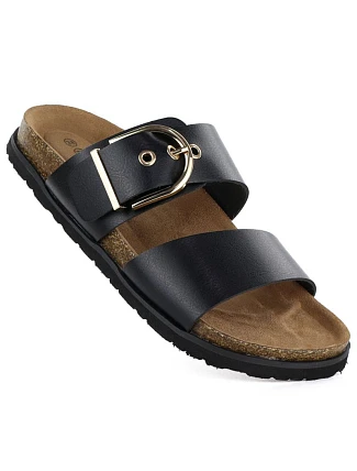 Dámské žabky s přezkou černé Potocki 54325