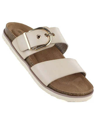 Dámské žabky s přezkou béžové Potocki 54325