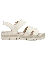 Béžové dámské sandály na platformě Rieker V4952-60