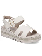 Béžové dámské sandály na platformě Rieker V4952-60