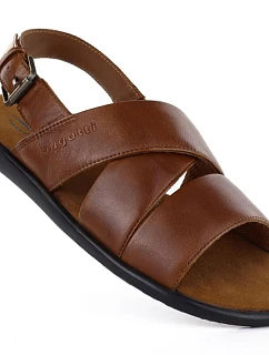 Pánské pohodlné hnědé sandály Bugatti TT153132