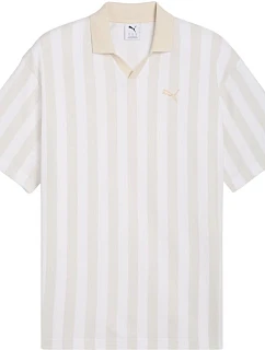 Pánské tričko Puma Class Relaxed Pinnacle Polo, bílo-béžové, 692069 02