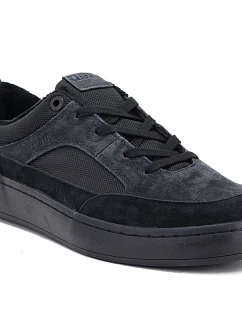 Černé pánské sportovní kožené polobotky v ležérním stylu Big Star UU174118
