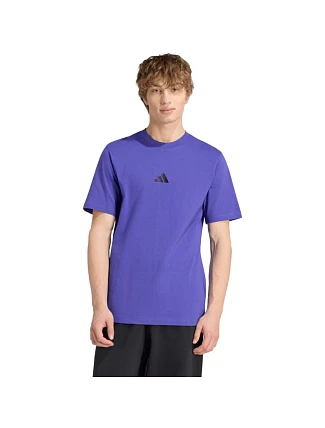 Pánské tričko adidas Essentials Small Logo Single Jersey fialové KF2404 Pánské tričko adidas Essentials Small Logo Single Jersey fialové KF2404