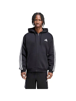 Pánská mikina adidas Essentials 3-Stripes Fleece Full-Zip Hoodie, černá, KY6559 Pánská mikina adidas Essentials 3-Stripes Fleece Full-Zip Hoodie, černá, KY6559