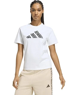 Dámské tričko adidas Animal Graphic, bílé, KT9719