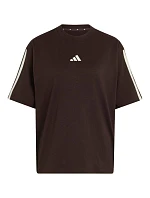 Dámské tričko adidas Essentials 3-Stripes Boyfriend, tmavě hnědé, KX0794 Dámské tričko adidas Essentials 3-Stripes Boyfriend, tmavě hnědé, KX0794