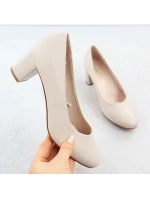 Sergio Leone W SK415B béžové lodičky na podpatku Sergio Leone W SK415B béžové lodičky na podpatku