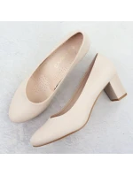 Sergio Leone W SK415B béžové lodičky na podpatku Sergio Leone W SK415B béžové lodičky na podpatku