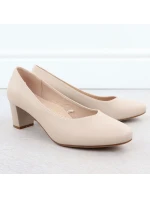 Sergio Leone W SK415B béžové lodičky na podpatku Sergio Leone W SK415B béžové lodičky na podpatku