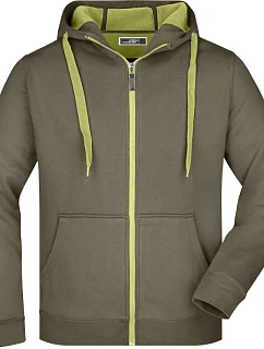 Daiber JN 355 Pánská mikina Doubleface 02.0355 olive/lime green