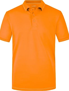 Daiber JN 569 Pánské žerzejové elastické polo 02.0569 orange/white