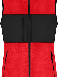 Daiber JN 1309 Dámská fleecová vesta 02.1309 red/black