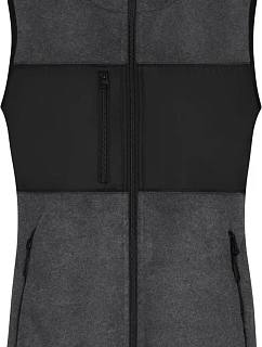 Daiber JN 1309 Dámská fleecová vesta 02.1309 dark melange/black