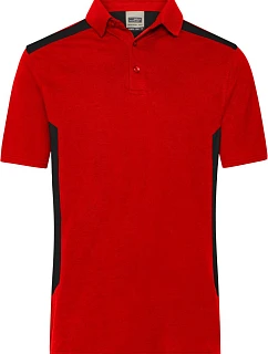 Daiber JN 1826 Pánské pracovní piqué polo "Strong" 02.1826 red/black