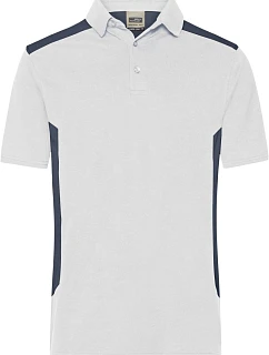 Daiber JN 1826 Pánské pracovní piqué polo "Strong" 02.1826 white/carbon