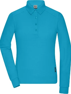 Daiber JN 1841 Dámské pracovní piqué polo s dlouhým rukávem 02.1841 turquoise