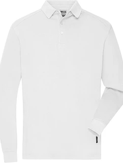 Daiber JN 1842 Pánské pracovní piqué polo s dlouhým rukávem 02.1842 white
