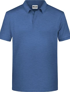 Daiber 8010 Pánské piqué polo z bio bavlny 02.8010 light denim melange