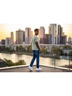 Russell Athletic 215M Tričko z těžké bavlny "Authentic" 10.215M petrol blue Russell Athletic 215M Tričko z těžké bavlny "Authentic" 10.215M petrol blue