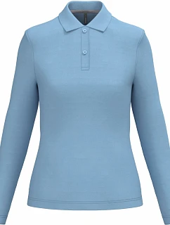 Kariban K 244 Dámské piqué polo s dlouhým rukávem 20.K244 sky blue