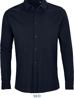 NEOBLU Basile Men Piqué košile s dlouhým rukávem 24.3777 night blue