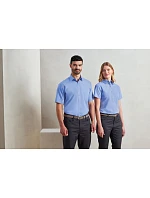 Premier PR 202 Popelínová košile s krátkým rukávem 39.0202 mid blue