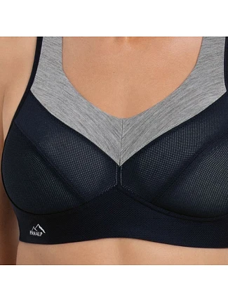 PanAlp wool sportovní podprsenka 5555 black/melange - Active PanAlp wool sportovní podprsenka 5555 black/melange - Active