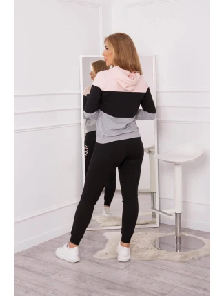 Yourself print set powder pink+black