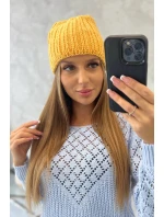 Dámská hořčicová čepice Rebeka K345 Dámská hořčicová čepice Rebeka K345