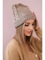 Dámská čepice Amira K359 tmavě béžová Dámská čepice Amira K359 tmavě béžová