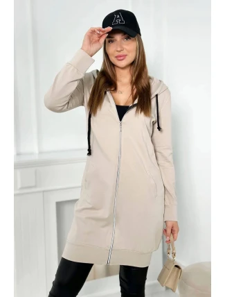 Bluza sukienkowa z kapturem beżowa Bluza sukienkowa z kapturem beżowa