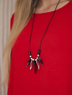 Sada halenky + kalhot s přívěskem červený