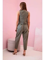Set vesta + kalhoty světle khaki