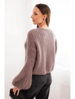 Svetr dámský z moheru s bufkovými rukávy fango