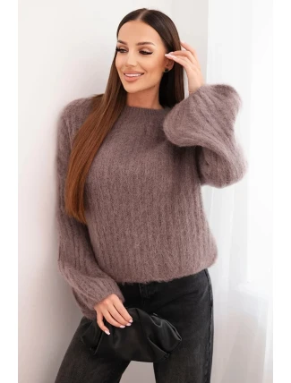 Svetr dámský z moheru s bufkovými rukávy fango