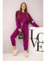 Sada mikina + kalhoty máslová tmavě fialová Sada mikina + kalhoty máslová tmavě fialová