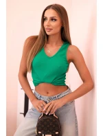 Top dámský bavlněný na ramínkách s výstřihem do V zelená Top dámský bavlněný na ramínkách s výstřihem do V zelená