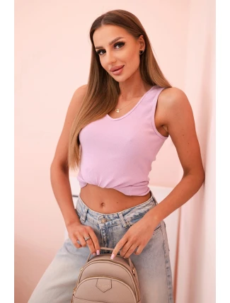 Top dámský bavlněný na ramínkách s výstřihem do V fialová Top dámský bavlněný na ramínkách s výstřihem do V fialová