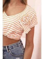 Top dámský bavlněný na ramínkách s výstřihem do V bílá Top dámský bavlněný na ramínkách s výstřihem do V bílá